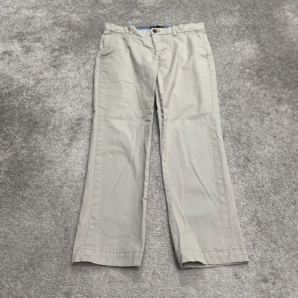 Banana Republic Aiden Chino Pants Mens 32x30 Gray Straight Leg Cotton Casual